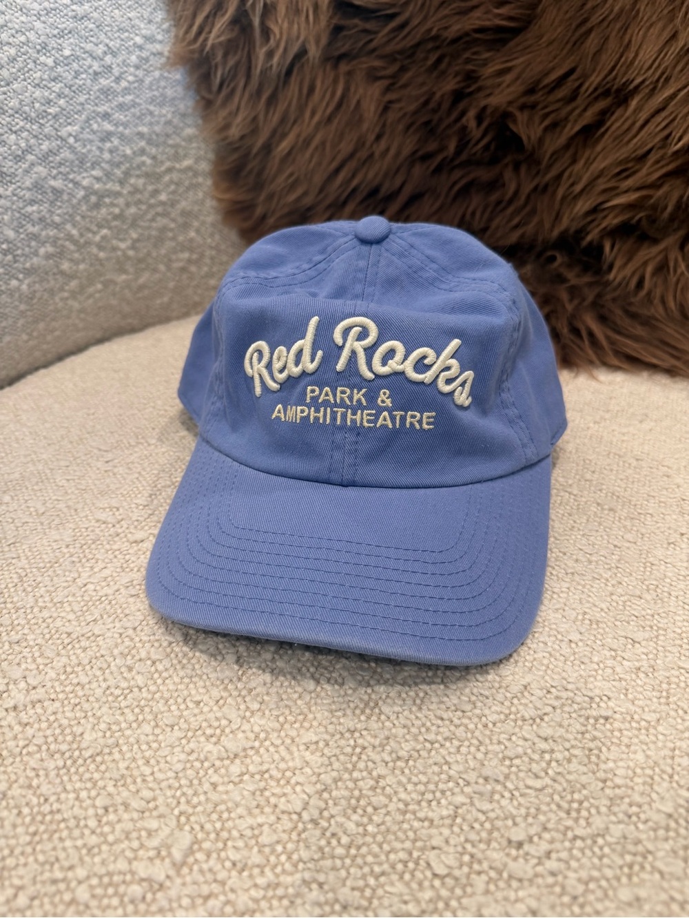 Red Rocks Embroidered Blue Cap